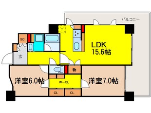 メロディハイム天満橋の物件間取画像